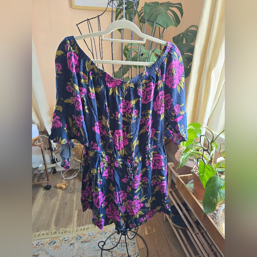 Express Rose Print Romper